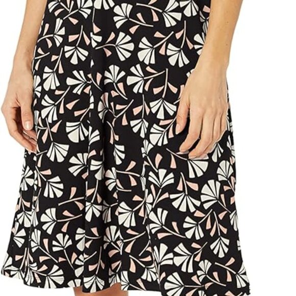 NWT London Times Crepe Tie Neck A-line Dress - Size 8 - Picture 7 of 7